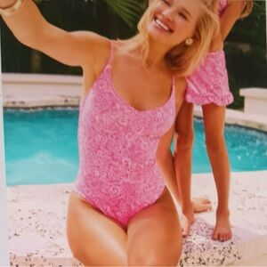 Lilly Pulitzer, NWTs, KLYNN one piece, swimsuit, ROUSSEAU pink size 8